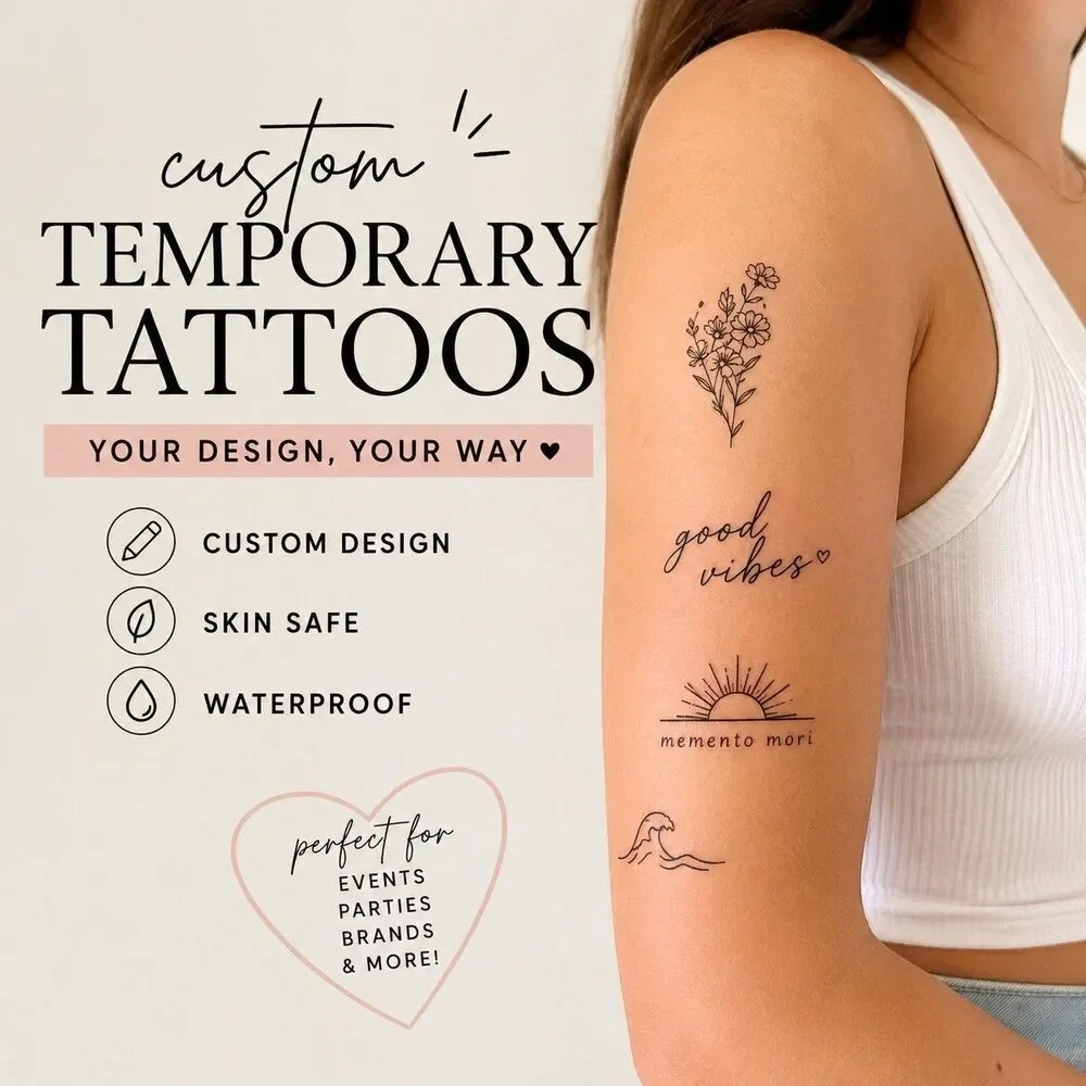 Personalized Temporary Fake Tattoo DIY Customize Tattoo Custom Make Tattoo Stick